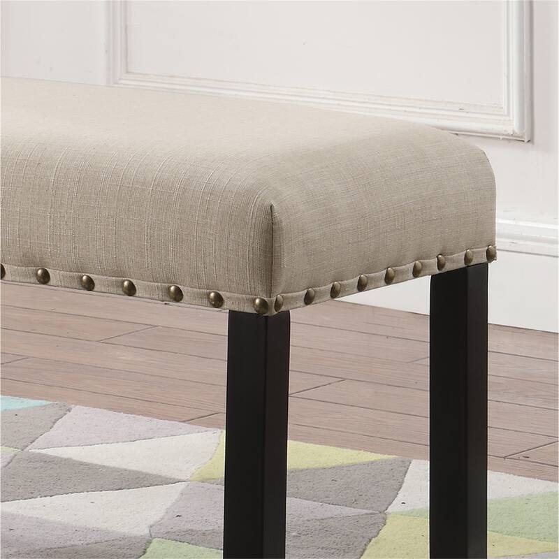 Dining Bench with Nailhead Trim