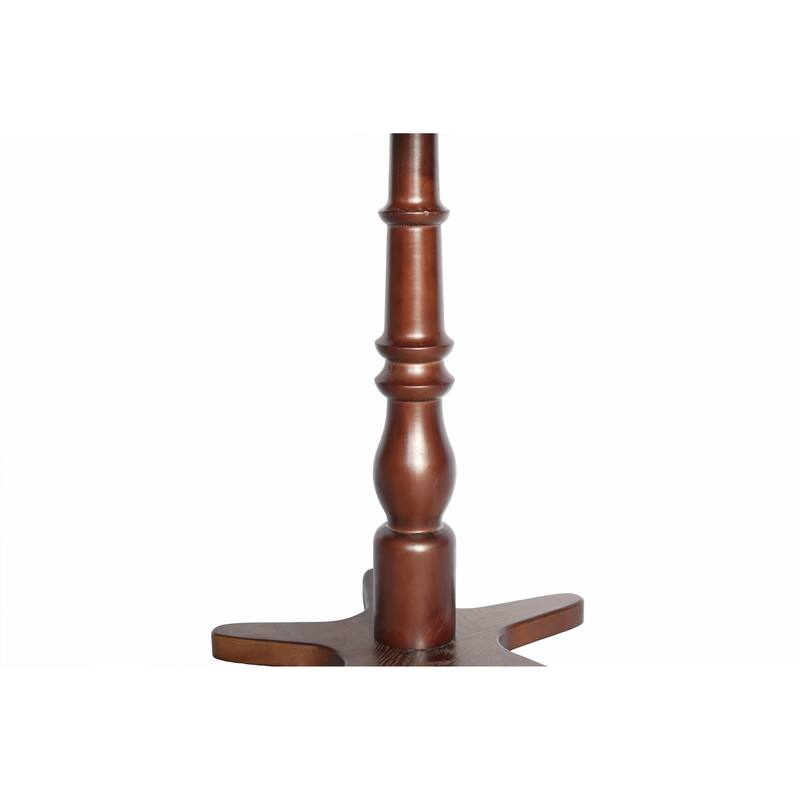 15.75 inch Round Small End Table,Wooden Pedestal Side Coffee Tables, Vintage Accent Nightstand