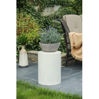 Round Mgo Indoor Outdoor White Garden Stool Overstock