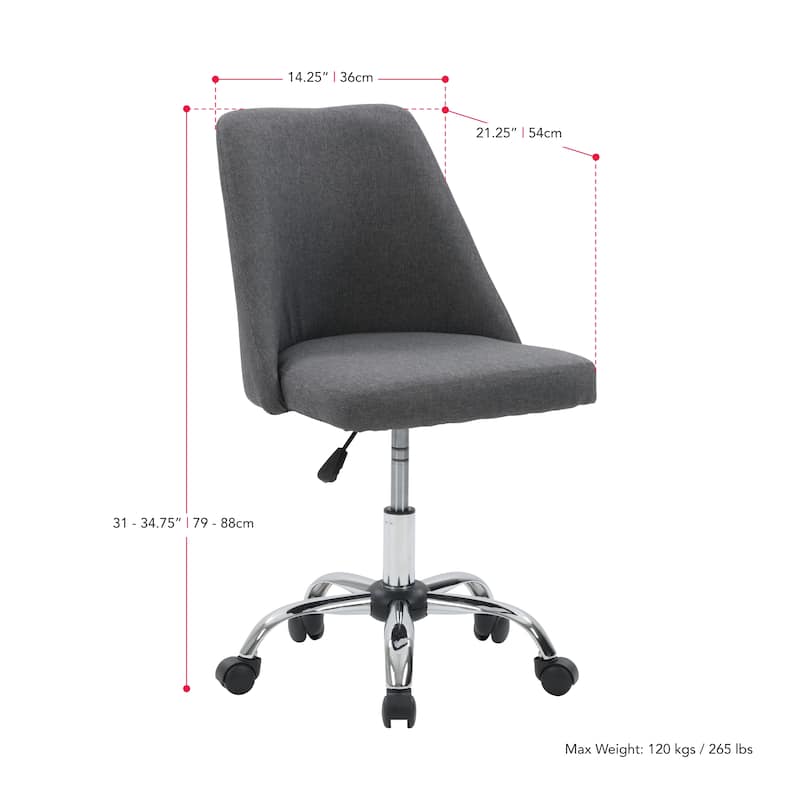 CorLiving Marlowe Upholstered Armless Task Chair