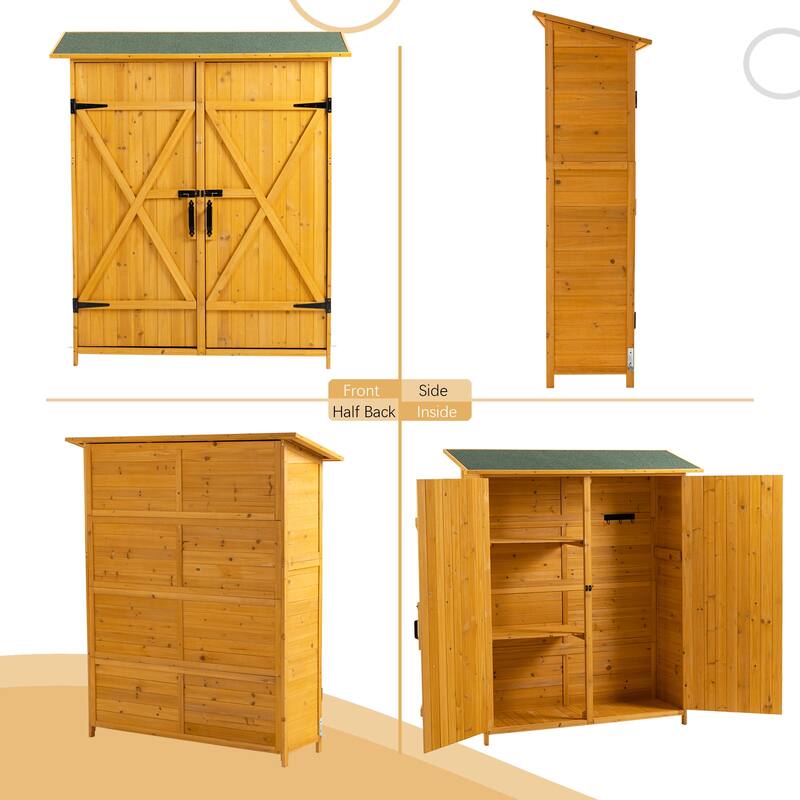 Outdoor Storage Shed with Lockable Door