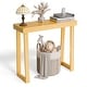 preview thumbnail 5 of 27, Modern Console Table Solid Wood for Entryway or Hallway Decor Natural - 35.49 in. 