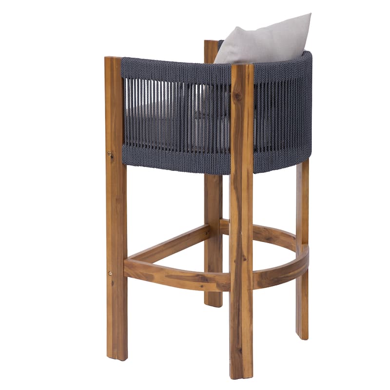 Christopher Knight Home - Martinez Outdoor Acacia Wood Barstools (Set of 2)