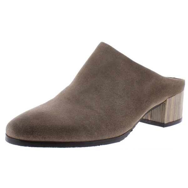 antelope suede mules