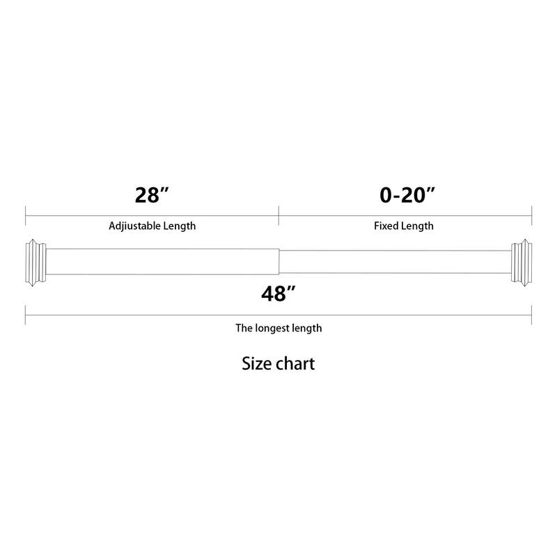 Drapery Window Curtain Rod- Lordear End Cap Finials Single Curtain Rod - Gold/Black/Silver
