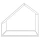 preview thumbnail 6 of 8, White Twin Size Solid Wood House Bed with Roof for Kids
