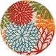 preview thumbnail 66 of 112, Nourison Aloha Floral Modern, Indoor/Outdoor Area Rug 4' x Round - Green