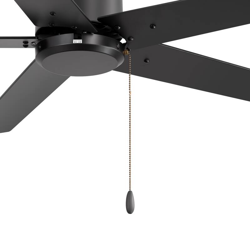 52" Indoor Traditional 5-Blade Ceiling Fan No Light with Pull Chain