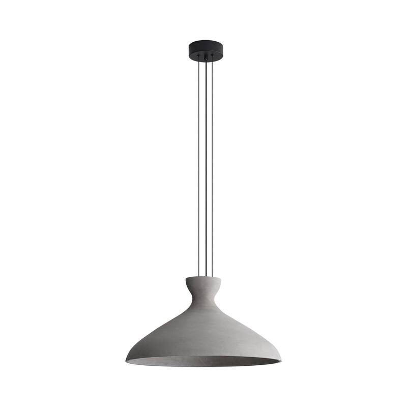 Aethera 22" LED Pendant in Grey Cement - Gold