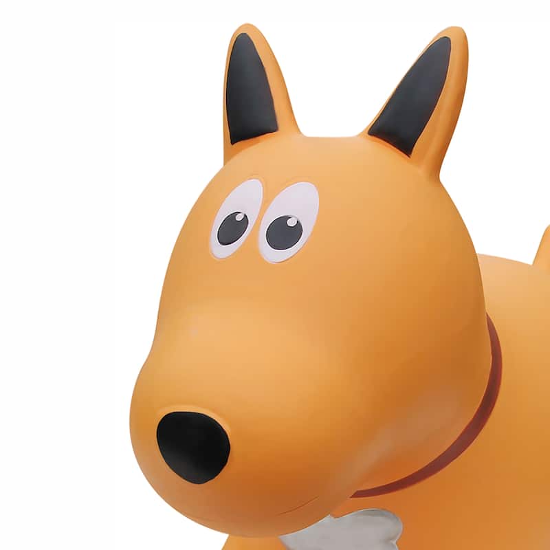 Toddler Boys and Girls Farm Hopper Bounce Toy, Golden Dog