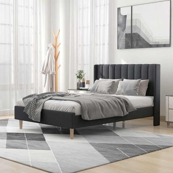 Alazyhome Upholstered Platform Bed Frame On Sale Bed Bath Beyond 35484342