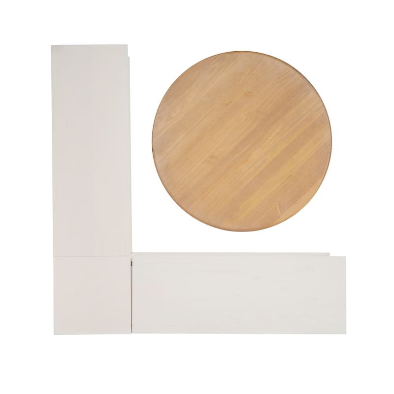 Josie Two Tone Backless Corner Nook Set