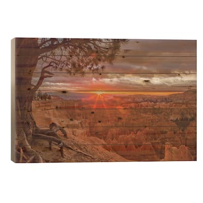 USA, Utah, Bryce Canyon National Park. Sunrise on canyon. Print On Wood by Jaynes Gallery - Multi-Color