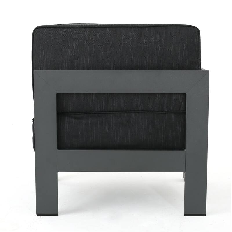 Cape Coral Aluminum Outdoor Sectional Sofa Set with Fire Table by
