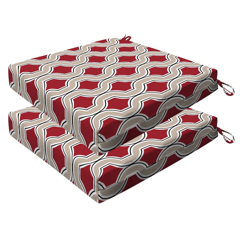 Outdoor Premium Dining Seat Cushion (2-Pack) - 20" wide x 20" deep x 4" thick
