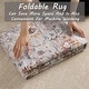 preview thumbnail 40 of 65, Washable Vintage Floral Area Rug Non-Slip Thin Rug for Living Room, Bedroom, Kitchen and Bath Machine Washable Indoor Pet Rugs