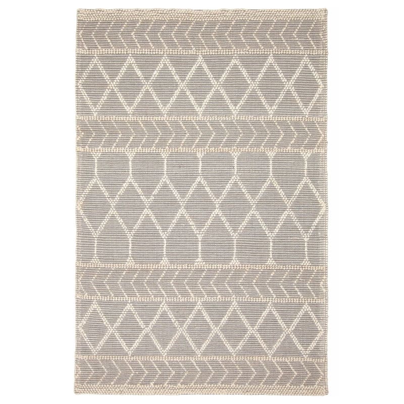 ECARPETGALLERY Braid weave Sienna Grey Wool Rug - 5'1 x 7'11 - Grey - 5'1 x 7'11