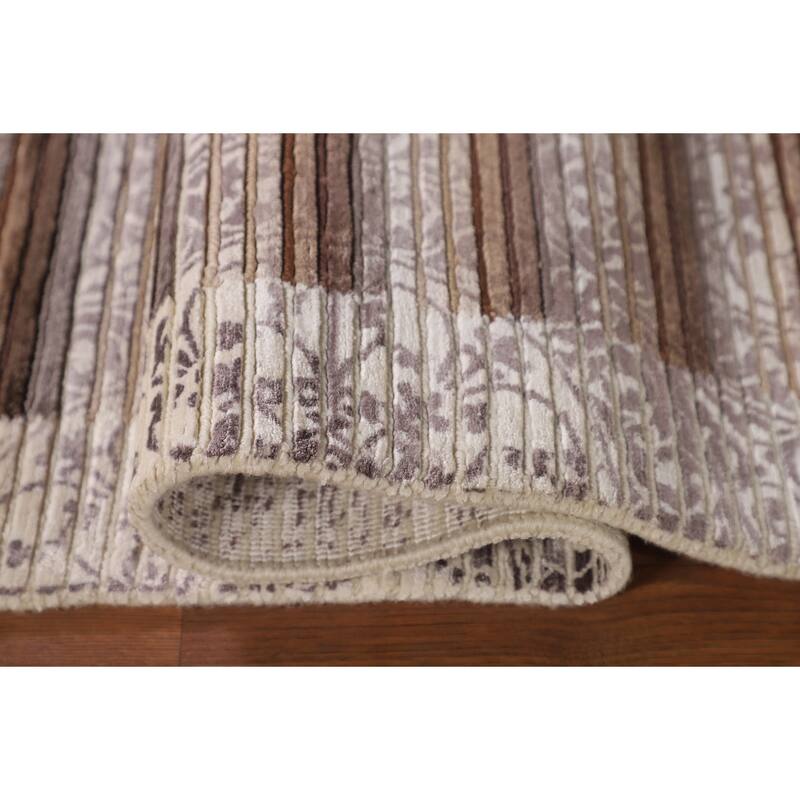 Abstract / Modern Accent Rug Hand-Knotted Wool Carpet - 2'8"x 4'10"