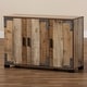 preview thumbnail 10 of 9, Cyrille Modern and Contemporary Farmhouse Rustic 3-Door Shoe Cabinet