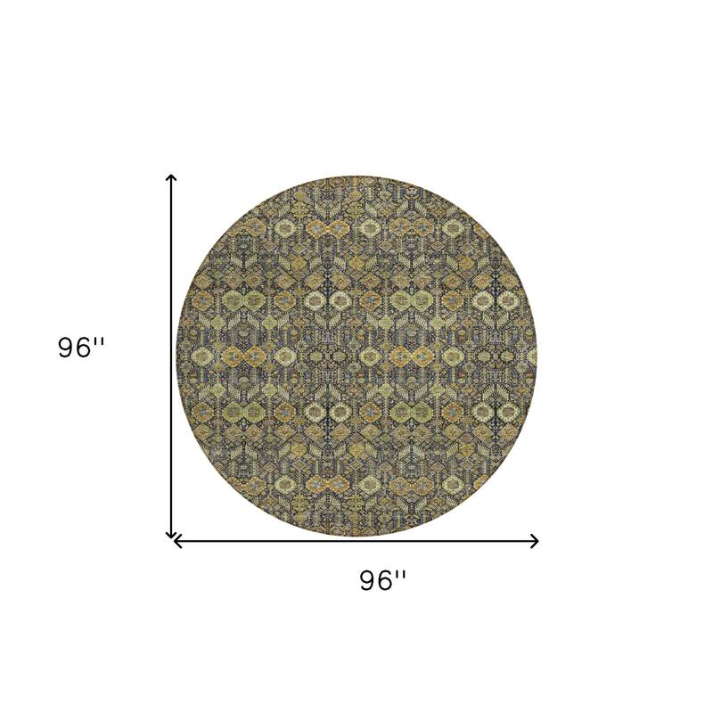 Caro Lush Floral Weather Resistant Blended Style Outdoor Rug
