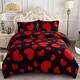 3-Piece Floral Printed Sherpa-Backing Reversible Comforter Set