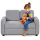 preview thumbnail 12 of 28, Gymax 2-Seat Kids Sofa Toddler Sofa Couch w/ Soft Teddy Fleece