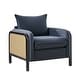 preview thumbnail 11 of 15, Abeline 32.75"W Coastal Upholstered Armchair with Solid Wood Legs and Cushions by HULALA HOME