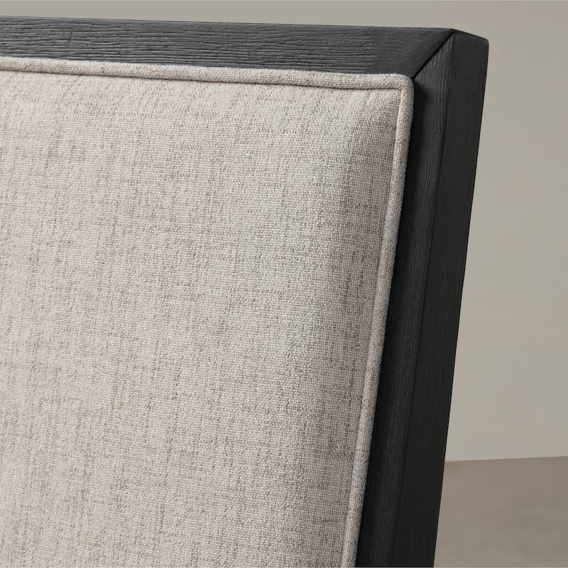 Roundhill Furniture Gates Upholstered Dining Chairs, Set of 2, Gray