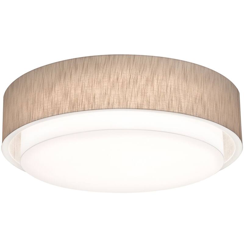 AFX SAF3244L5AJUD Sanibel 32" Wide LED Flush Mount Drum Ceiling - Jute / White