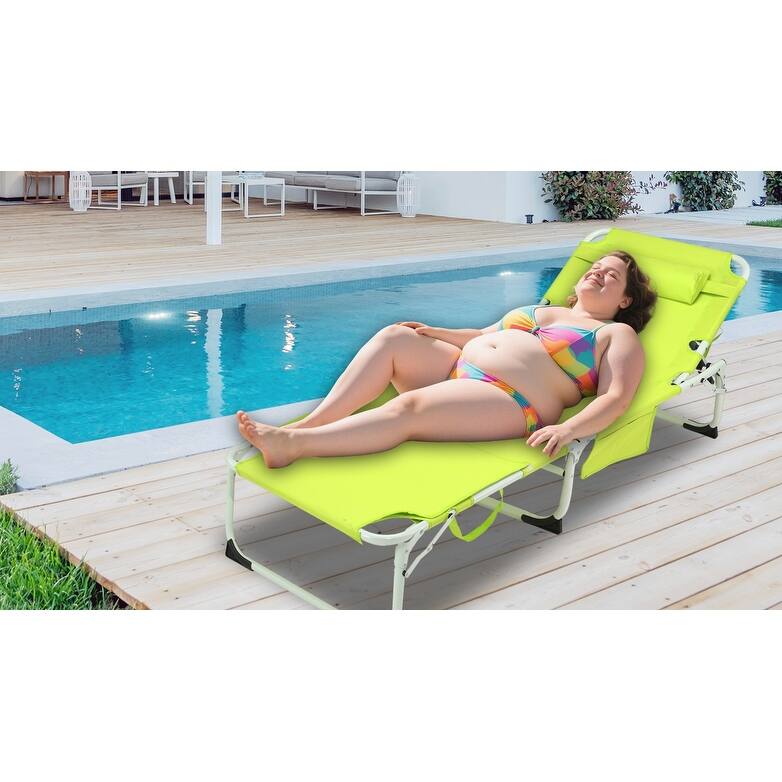 3-in-1 Heavy Duty Tanning Chair with Face Hole
