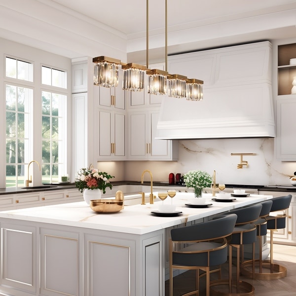 Gold crystal pendant light on sale