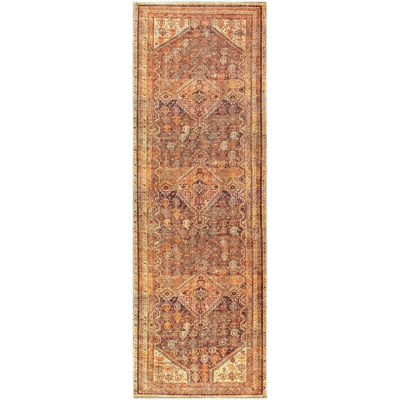Livabliss Prabhu Traditional Medallion Machine Washable Area Rug