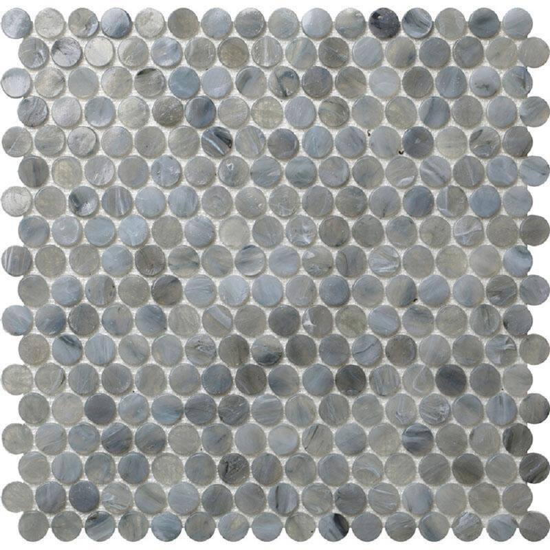 Apollo tile 12" x 12" Majeste Glossy Glacier Gray Glass Tile (10.34 sq ft/case) - 10 Pack