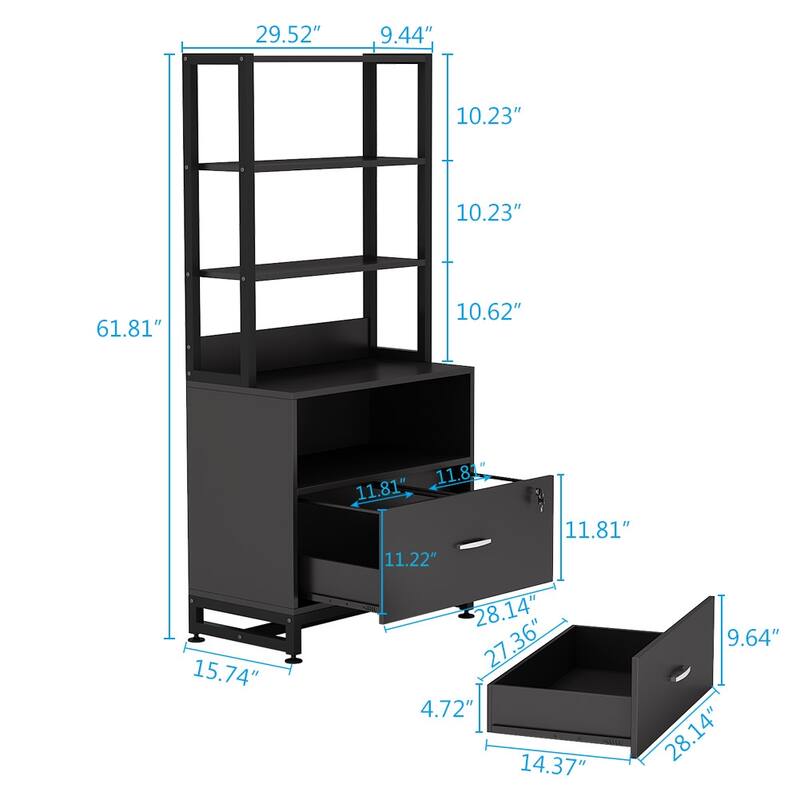 Bookcases with Drawers, Multi-Functional Shelf Units for Collection
