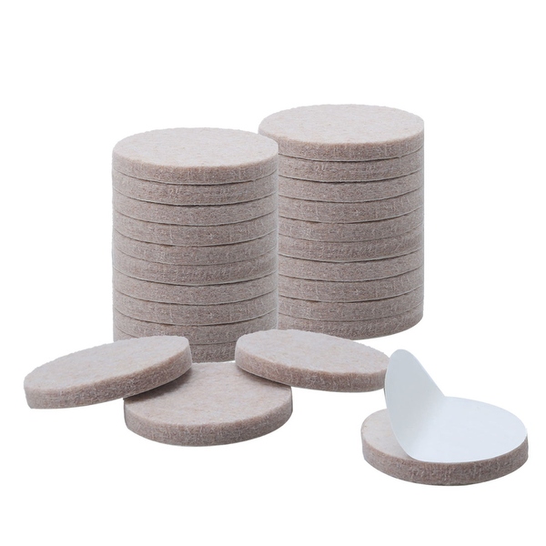 24pcs Felt Furniture Pads Round 1 3 8 Floor Protector for Chair Legs Beige 1 3 8 x 1 4 D T Bed Bath Beyond 28851729