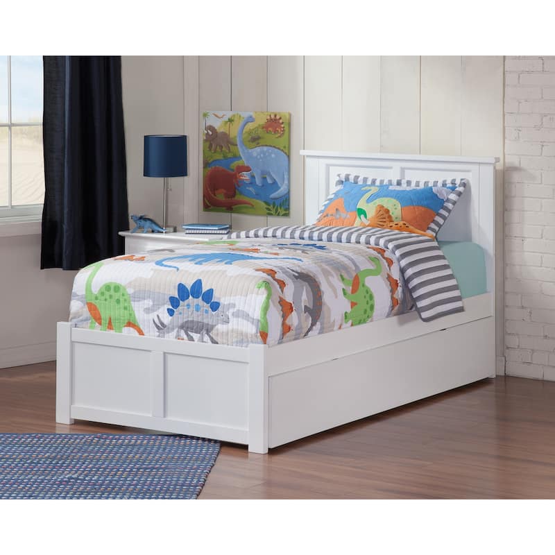 AFI Madison Platform Bed with Footboard & Twin XL Trundle
