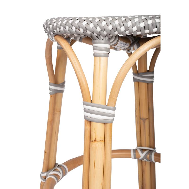 Tobias 24" Rattan Round Counter Stool