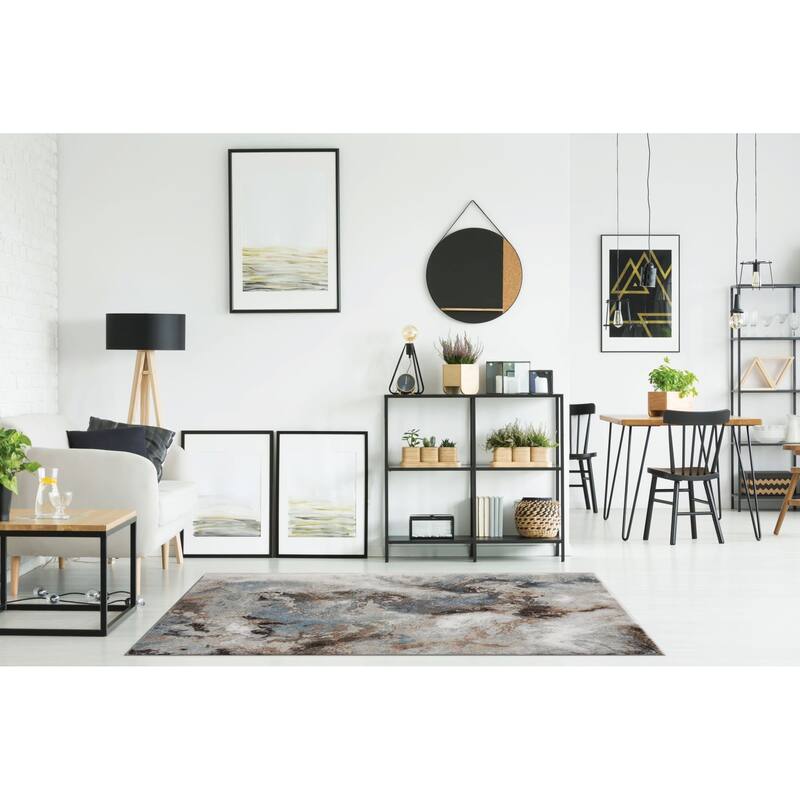 Marina Collection Abstract Multicolor Area Rug