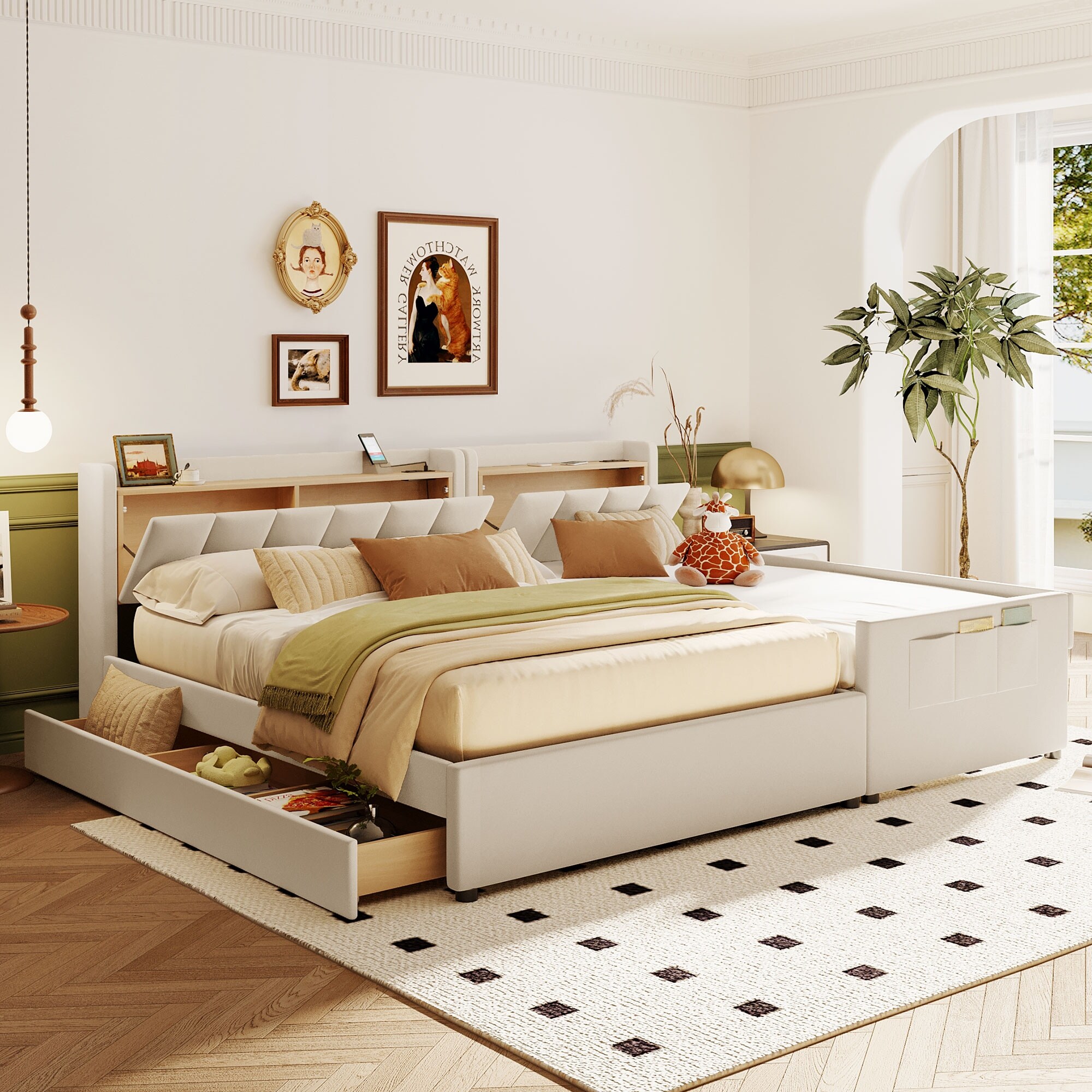 Beige Natural, Faux Leather Beds - Bed Bath & Beyond