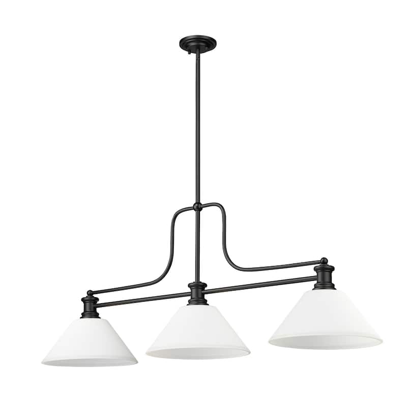 Z-Lite 725-3-AMO14 Melange 3 Light 52" Wide Linear Pendant with Shades