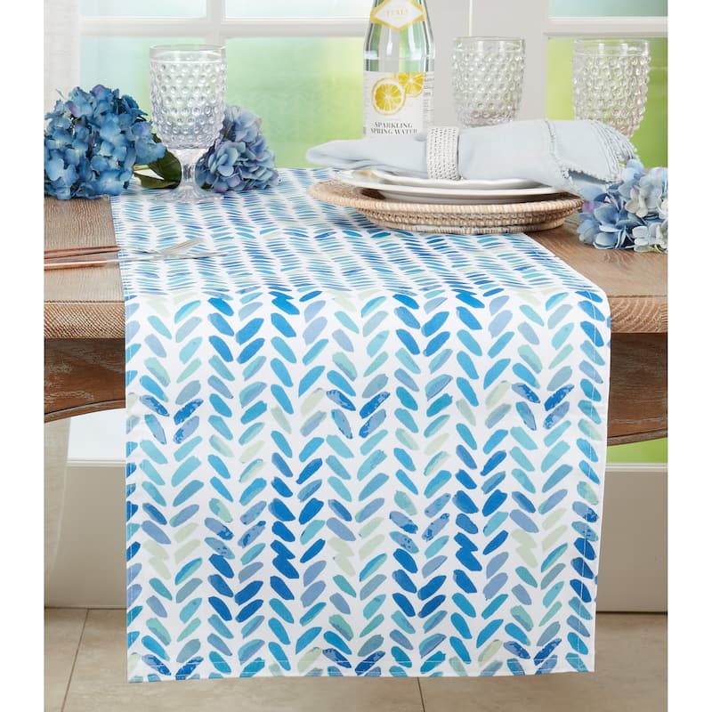 Watercolor Chevron Table Runner
