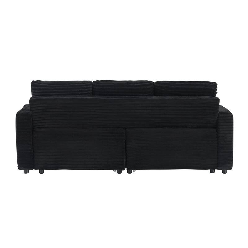 80" Cordylona Sofa, Cup Holder, Ottoman Storage