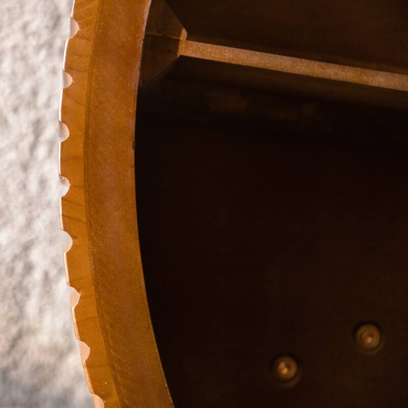 Retro Round Retro Coffee Table with 3 Legs for Living Room