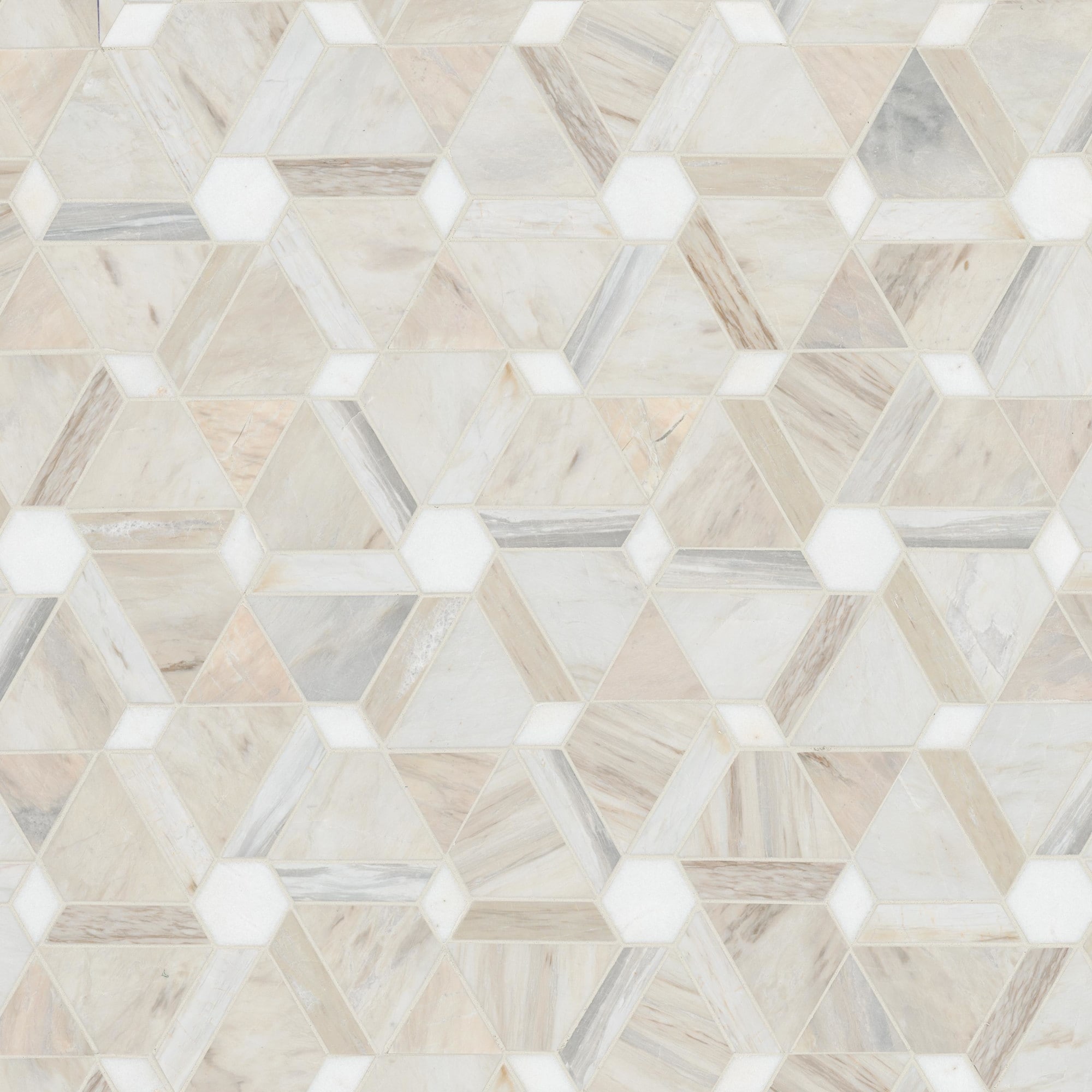 Ackland AKM-S-12X11BAP-CA 11" x 12" Marble Geometric Floor and Wall - Auralie