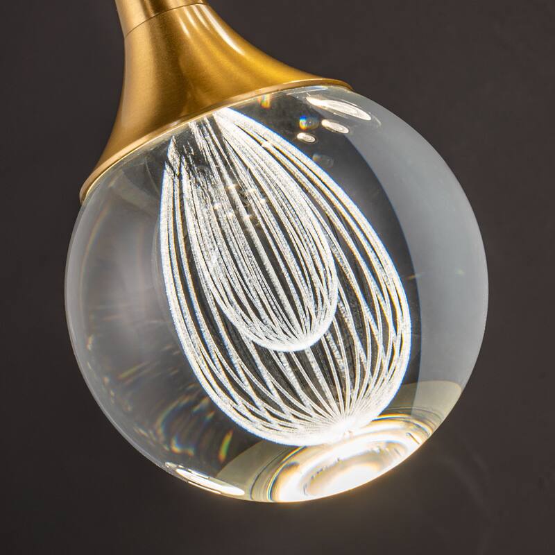 Starsky Modern 12-Light Cluster Raindrop Chandelier Stair Entryway Cluster Light for High Ceiling - Gold