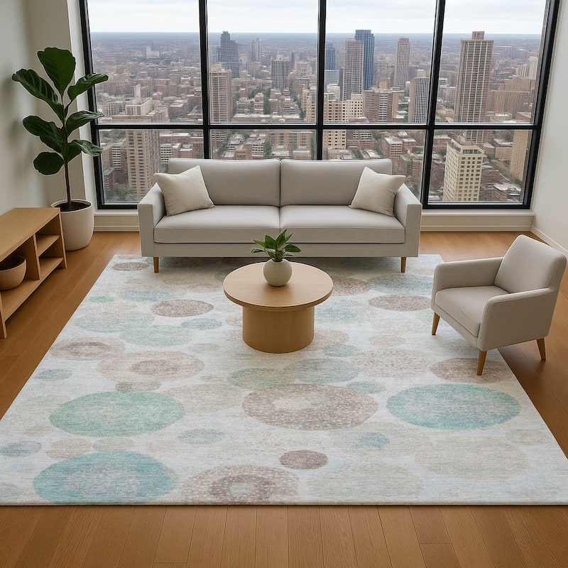 Premium Washable Super Soft Mayfield Rug - Sky - 3' x 5'