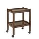 preview thumbnail 22 of 27, Dolores Wood Finish Folding Bar Cart with Two Detachable Trays by iNSPIRE Q Modern