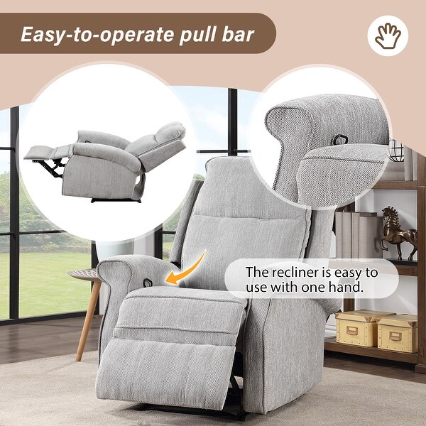 Contemporary Single Recliner Chair, Leisure Accent Sofa Chair, 90