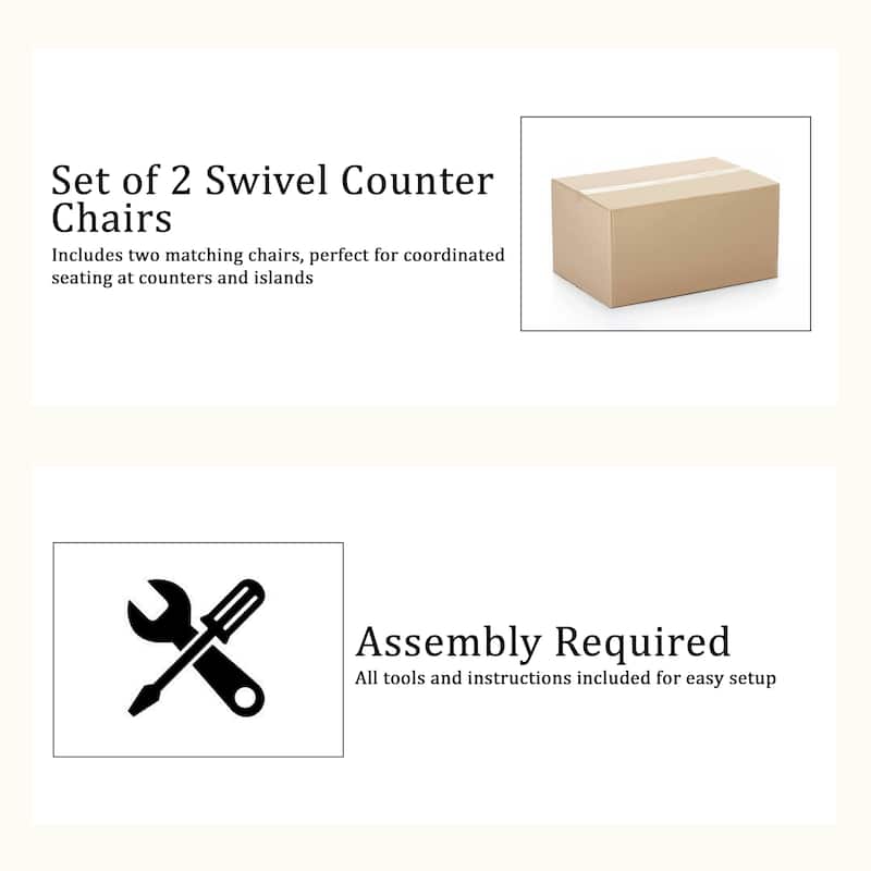 CraftPorch Luxury Swivel Counter Chairs