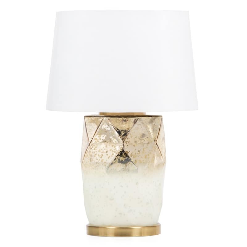 Lavinia 22" Gold Glass Table Lamp - 15" x 15" x 22"